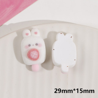 Phim hoạt hình đổ xô màu Đỏ dâu đào trái tim kem bột Thỏ Nhựa vá tóc phụ kiện tóc phụ kiện trang sức DIY