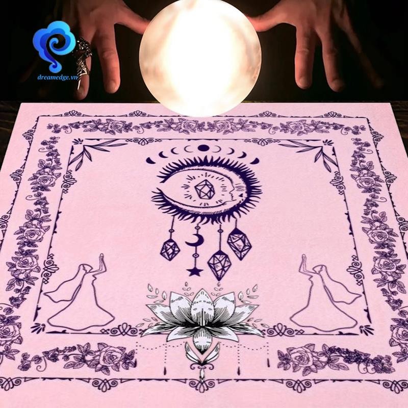 [Dreamedge] Khăn trải bàn thẻ Tarot, Thảm trải bài bói toán may mắn, Thảm vải trò chơi trên bàn, Bộ đồ trang trí trò chơi trên bàn