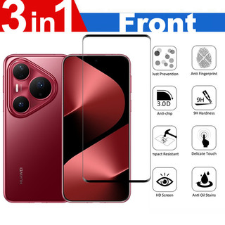 Dành Cho Huawei Pura 80 Pro Plus 5G Kính Cường Lực Cho Huawei Pura 80 70 Pro Plus Ultra 5G HD Bảo Vệ Màn Hình Chống Rơi Bảo Vệ Toàn Diện 3 Trong 1 Với Bảo Vệ Ống Kính Máy Ảnh + Phim Sau