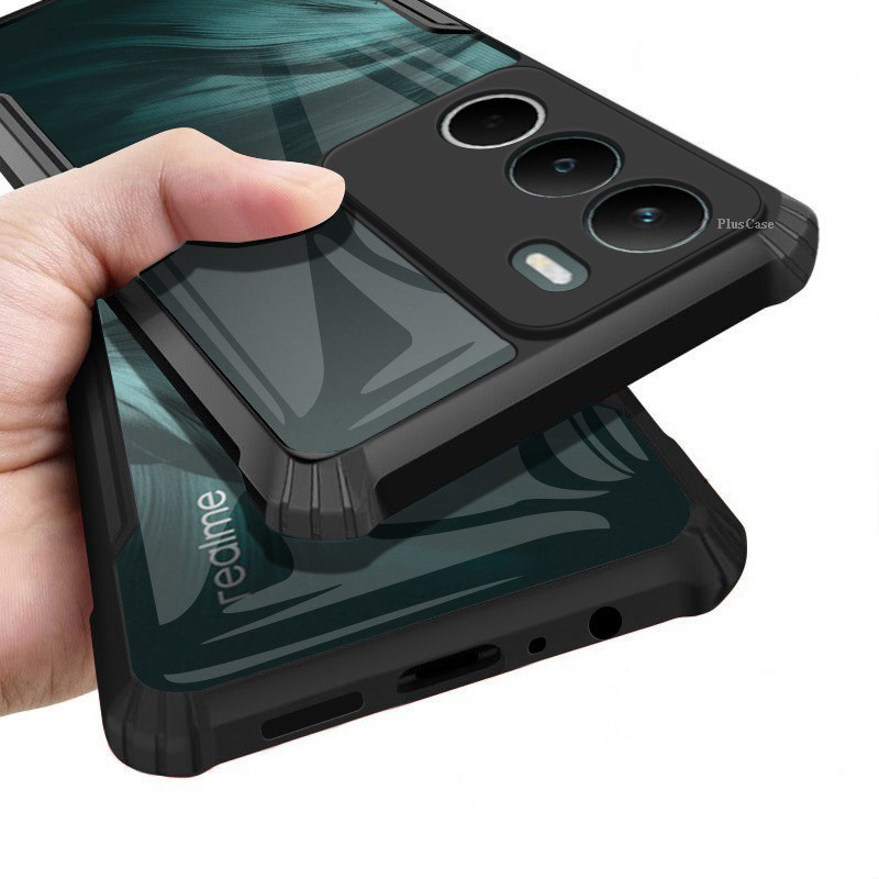 Dành cho Realme C71 Vỏ điện thoại túi khí Acrylic trong suốt Vỏ silicon lai Vỏ chống sốc