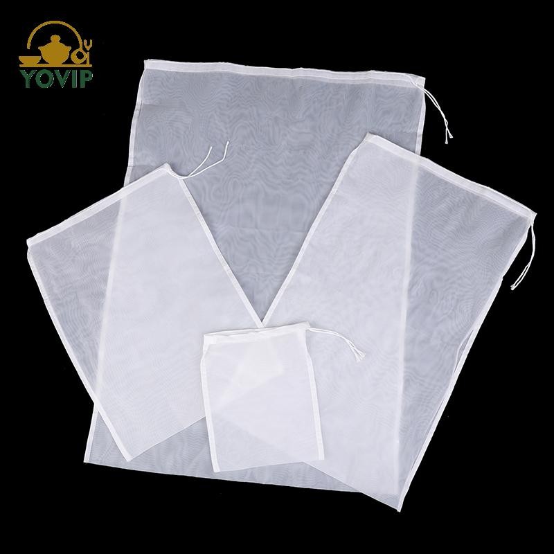 YOVIP Túi Lọc Sữa Đậu Nành 100 Lưới Mịn Có Thể Tái Sử Dụng Nước ép Cà Phê Dây Rút Nhà Bếp Lọc Thực Phẩm VN