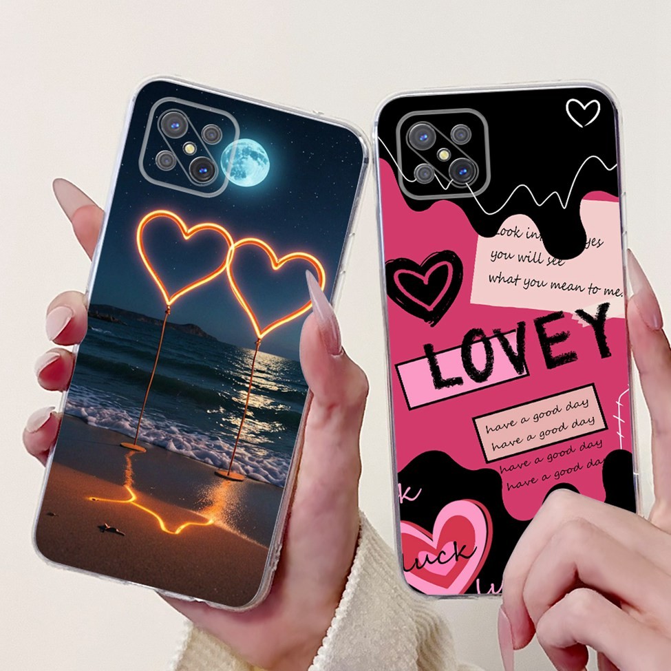 Trong Suốt Cho Oppo Reno 4Z 5G CPH2065 Ốp Lưng Oppo A92s PDKM00 Bướm Sang Trọng Tình Yêu Thời Trang Hoa Thoáng Mát Đẹp Trai Sư Tử Sơn