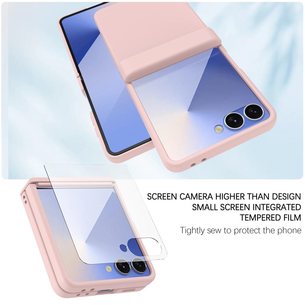 TPU có màng cường lực Bản lề Vỏ bảo vệ Vỏ điện thoại cho Samsung Galaxy Z Flip 7 6 5 4 3 Flip7 Flip6 Flip5 Flip5 Flip4 5G