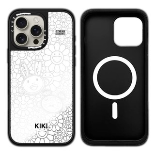 CASECASE X TAKASHI MURAKAMI KaiKai & KiKiChromeCase Vỏ iPhone Gương Đen & Bạc IPhone 16 15 14 13 12 Pro Max Plus Ốp Lưng Cứng Có Hộp Khắc logo