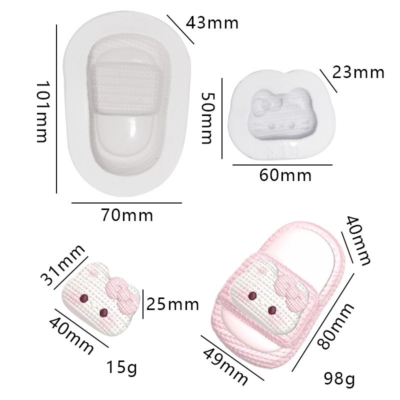 Croc Giày Dép Mèo Hình Khuôn Silicon Handmade Lật Khuôn Socola Nướng Bánh Mousse Bánh Trang Trí Khuôn Thơm Thạch Cao Khuôn Bóp Đồ Chơi Khuôn