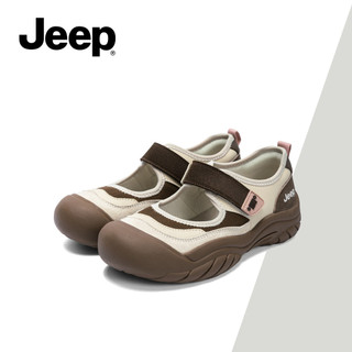 JEEP Nữ Mùa Hè Mới Phát Hành Thể Thao Ngoài Trời Giày Mary Jane, Dép Mềm Chống Dính, Dép Thoáng Khí Cắt Để Mặc Ngoài Trời