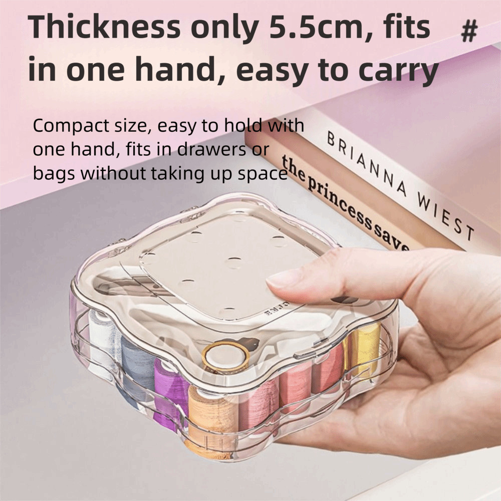 Bộ hộp may BAMBOOB, Mini DIY Trang phục thủ công Bộ hộp chỉ kim may, Phụ kiện di động Dụng cụ may vá Du lịch tại nhà