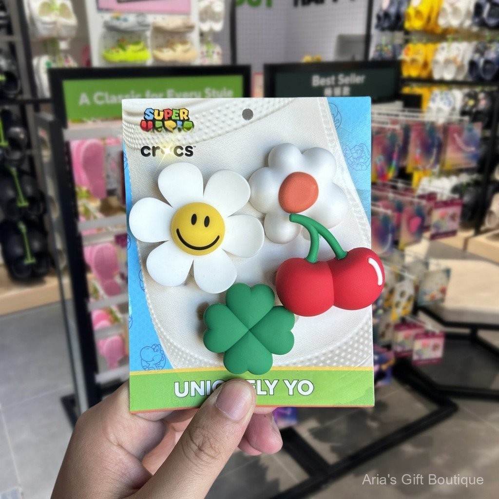 [Aria] Lỗ Giày Phụ Kiện Giày Hoa crocs Phụ Kiện diy Cô Gái Dễ Thương Hoạt Hình 3d Ba Chiều KT Giày Mèo Hoa