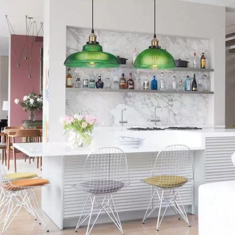 Đèn mặt dây chuyền thủy tinh Bắc Âu, Đèn chùm trần Led thẩm mỹ hiện đại, Phòng ngủ, Phòng ăn, Đèn thả trang trí đảo nhà bếp