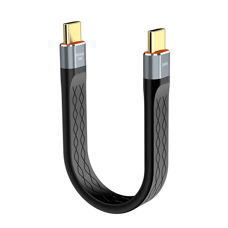 JMT Type C 240W Sạc nhanh Cáp dữ liệu 16K 60Hz tương thích HDMI 80Gbps cho máy tính SSD Cáp truyền điện thoại di động