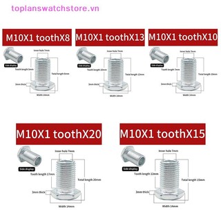 Toplanswatchstore M10 Ống ren có đai ốc cho đèn Vít rỗng Ống kim loại Làm trắng răng Sửa chữa hạt Đèn nền chiếu sáng Phụ kiện kết nối VN