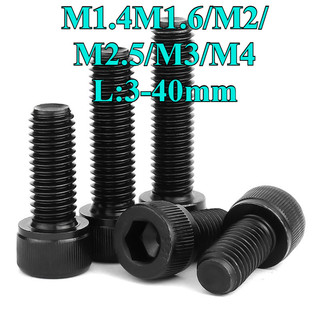 (((LXY) ốc lục giác/ốc lục giác chìm/Ốc Vít Lục Giác inox 304/Ốc Vít  Lục Giác  loa/bulong Lục Giác chìm đầu trụ trơn đen M1.4 M1.6 / M2 / M2.5 / M3 / M4 (RM-VN-1)