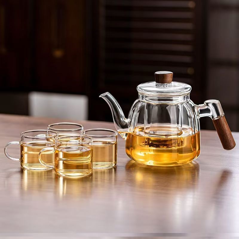 Ấm đun nước chịu nhiệt độ cao dày 700ml Ấm trà thủy tinh chất lượng cao Tách nước trà