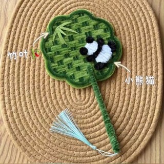 ✨Cổ Gấu Trúc Quạt Xoắn Handmade Tự Làm Chất Liệu Cha Mẹ-Con Dệt Bạn Gái Bạn Bè Quà Tặng Sáng Tạo 25.7.24
