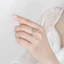 Nhẫn kim cương bạc S925 dành cho nữ, kiểu dáng sang trọng, size điều chỉnh được