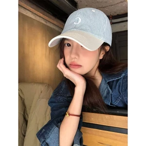 Mũ bóng chày thêu sọc nhỏ tươi