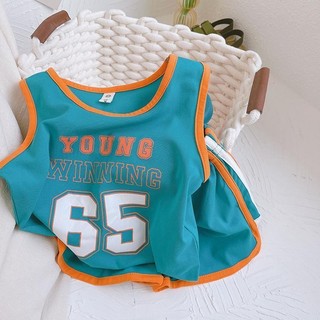 Mùa hè Nguyên Chất Cotton Bé Trai Áo Quần Short Hai Mảnh Bộ Trẻ Em Tay Ngắn Top Bóng Rổ Đồng Phục Thể Thao Phù Hợp Với
