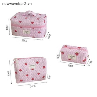 [Mới] Túi đựng mỹ phẩm dâu hồng dành cho nữ Túi đựng đồ du lịch di động Túi đựng đồ trang điểm vệ sinh Túi xách nữ Túi dây kéo.