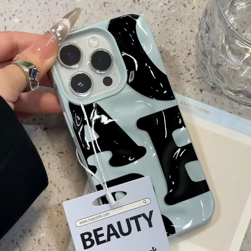 Họa Tiết Chữ Đơn Giản Gấp Họa Tiết Ốp lưng iPhone 17 Air 16 15 14 Plus 13 12 11 Pro Max Màu Kẹo Silicon Mềm Chống Sốc Ốp Lưng