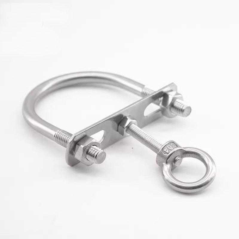 Thép không gỉ 304 Ống Vuông Ống Tròn Có Thể Điều Chỉnh Đa Năng Móc Quần Áo Thanh Chống Gió Móc Đục Lỗ Quần Áo Móc X7IW