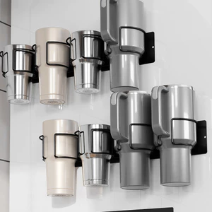 Giá treo cốc bằng thép Carbon chắc chắn - Dụng cụ sắp xếp giá đỡ 3 hoặc 4 cốc, Bảo quản chống gỉ cho nhà bếp / phòng tắm, Lắp đặt nhanh Thiết kế tối giản