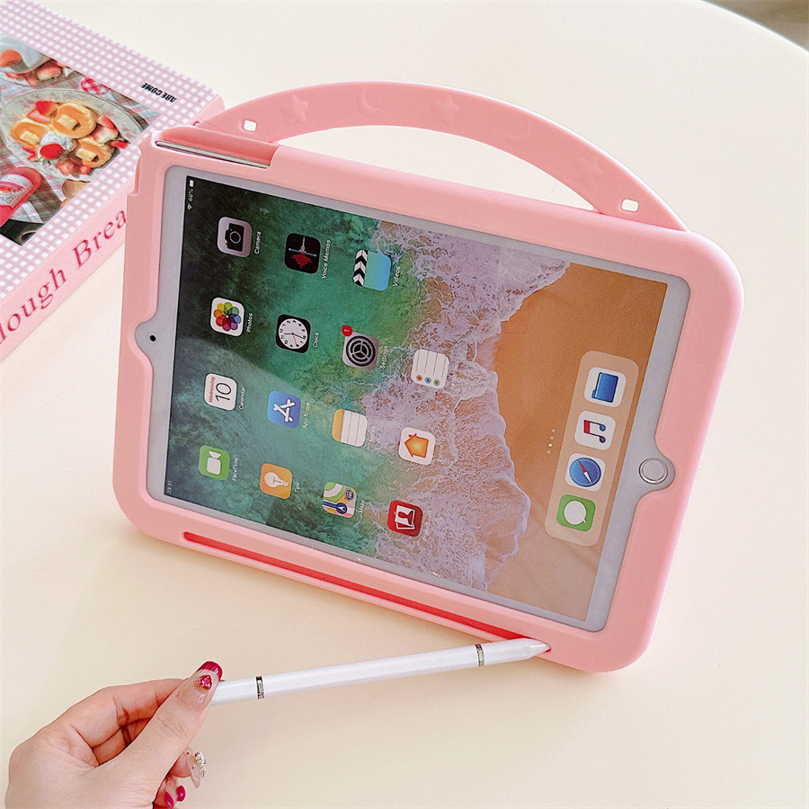 Ốp Lưng Tương Thích Cho iPad (A16) 11th 2025 11 "Vỏ Máy Tính Bảng Trẻ Em An Toàn Xoay 360 Đứng Dây Đeo Thỏ Bao