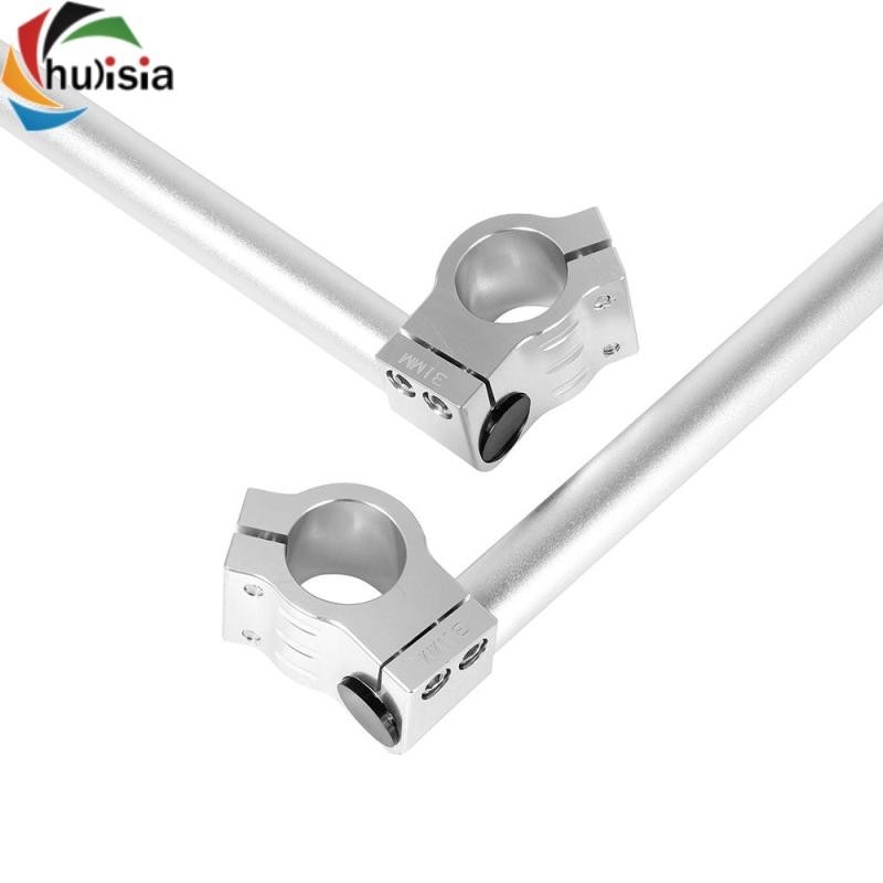 chulisia Thay thế xe máy ATV Clip-on Racing Grip Tay cầm bằng nhôm 31mm Đen