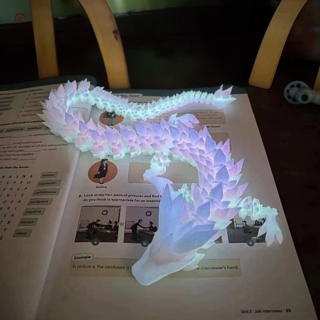 In 3D Hình Rồng Đồ Chơi Mô Phỏng Dạ Quang Mô Hình Thu Nhỏ Cho Phòng Khách Trang Trí Máy Tính Để Bàn