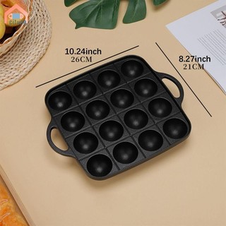Chảo nướng Takoyaki 16 khoang Dễ dàng làm sạch Đĩa nấu ăn chống dính Máy làm Takoyaki đa năng di động để cắm trại tại nhà