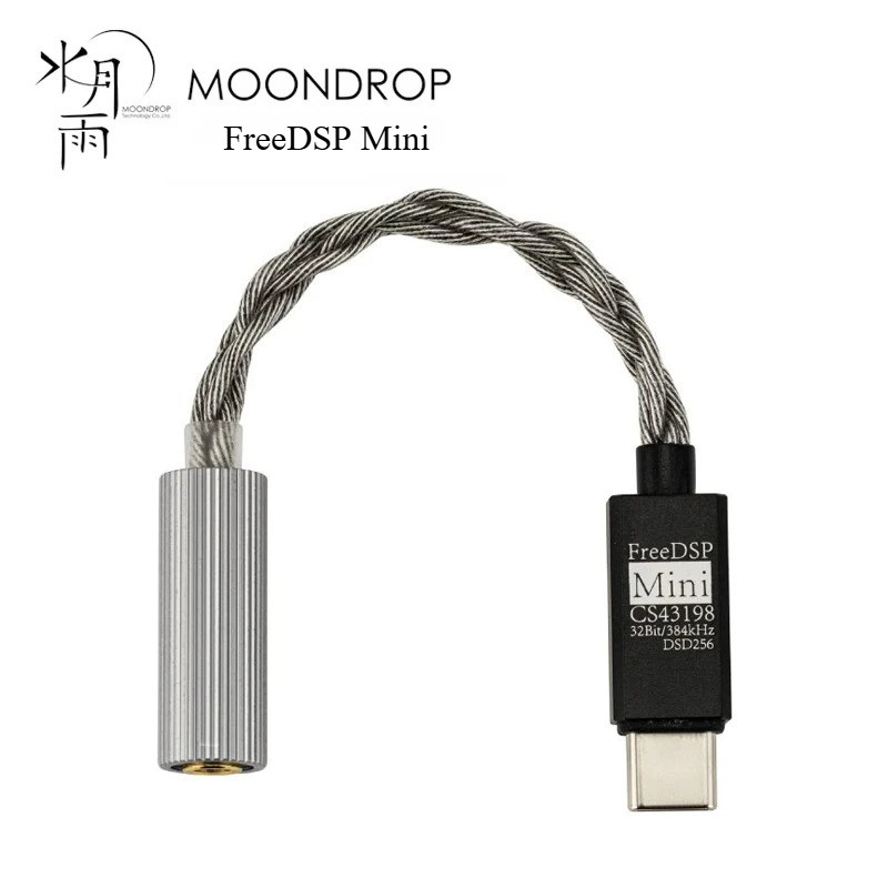 MOONDROP FreeDSP Mini HiFi DAC Bộ khuếch đại giải mã thu nhỏ USB-C di động được trang bị bộ chuyển đổi CITA CS43198 3.5mm