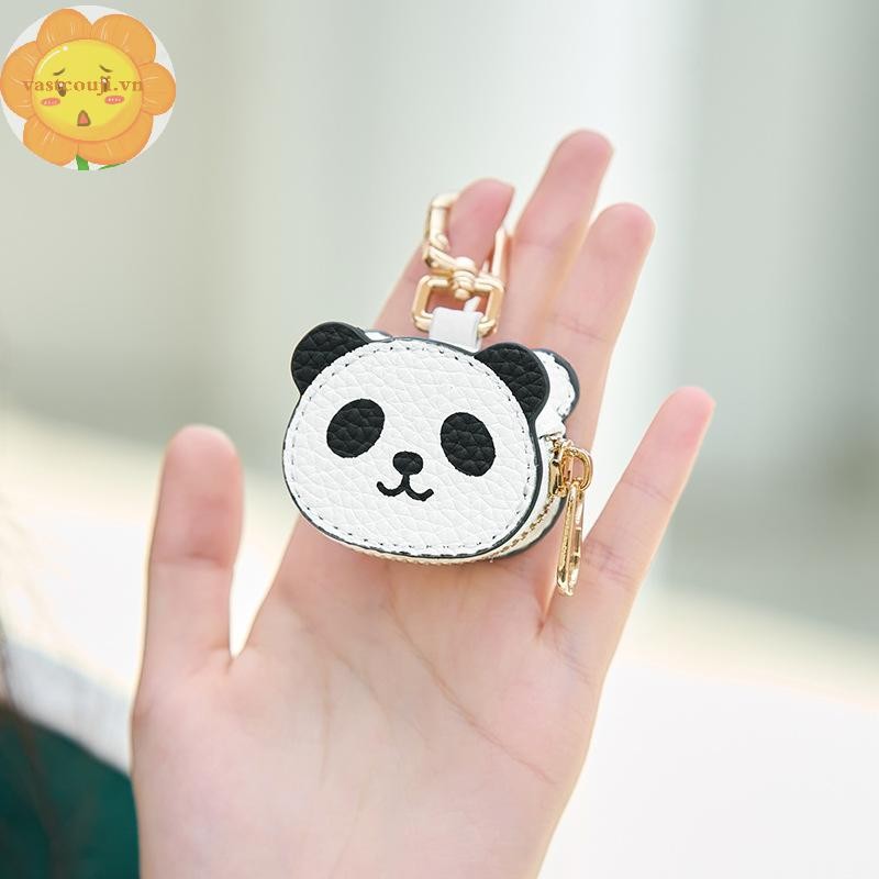 VASTJI 1 Mảnh Quần Áo Thời Trang Phụ Kiện Túi Đựng Tiền Gấu Trúc Hoạt Hình Cá Tính Sáng Tạo Túi Da Móc Khóa Mặt Dây Chuyền Quà Tặng Sinh Nhật VN