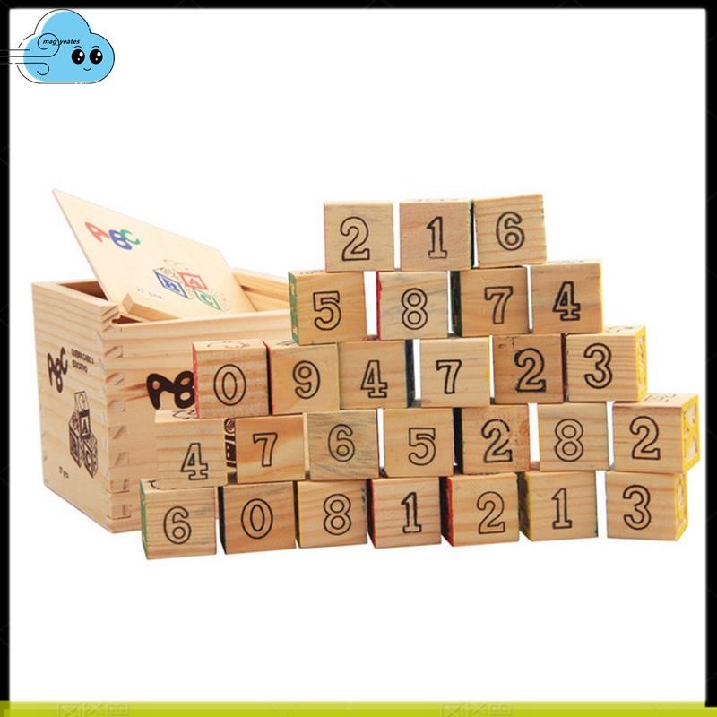 27 Chiếc Trẻ Em Gỗ Bảng Chữ Cái Khối Chữ Cái Xếp Chồng Đồ Chơi Khối Xây Dựng Thủ Công Học Tập Sớm Đồ Chơi Giáo Dục Trang Trí Phòng Bé