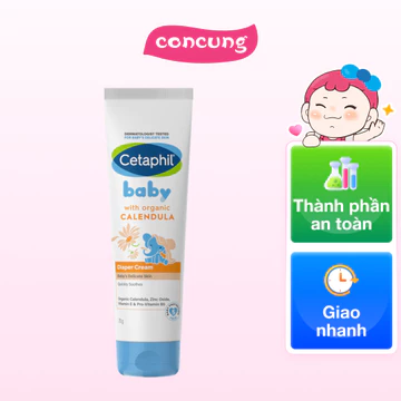 Kem làm dịu hăm tã Cetaphil Baby Diaper Cream Calendula 70g