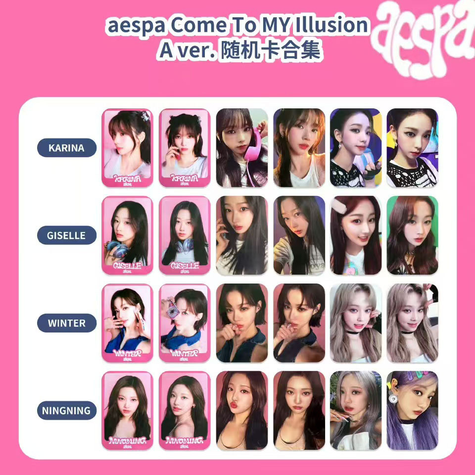 Æspa Come To My illusion Pop Up Store Thẻ giao dịch ngẫu nhiên Photocard