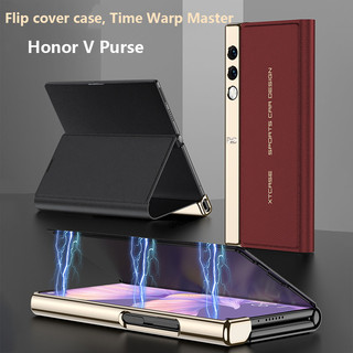 Da Sang Trọng Gấp Từ Tính Dành Cho Ví Honor V 5G Chống Sốc Bảo Vệ Ống Kính Flip Stand Cover