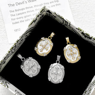 14k Đồng Clad Vàng Giữ Màu Fritillary Mica Mặt Dây Chuyền Tự Làm Handmade Trang Sức Vòng Tay Vòng Cổ Bông Tai Phụ Kiện