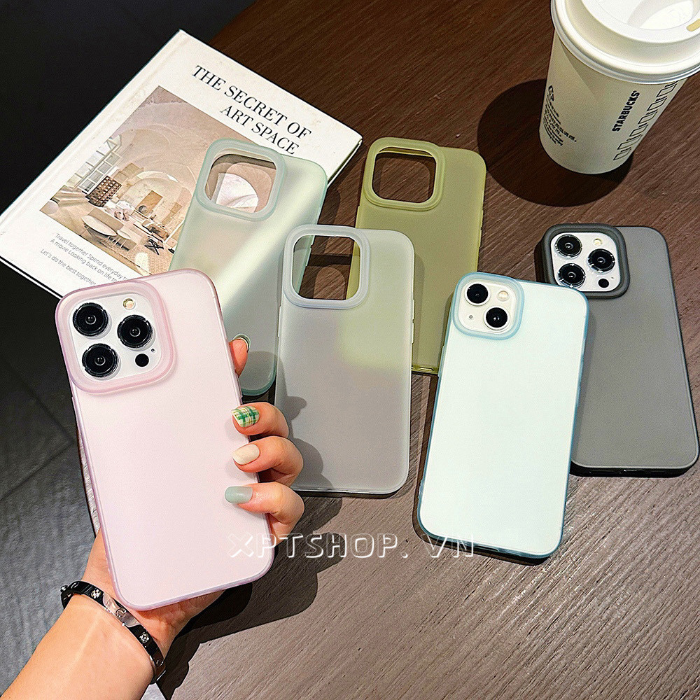 Ốp điện thoại mờ bề mặt sương mù siêu mỏng cho iPhone 15ProMax 15Pro 15 14 13 12 11 Pro Max Bảo hiểm toàn diện Vỏ mềm bảo vệ chống sốc