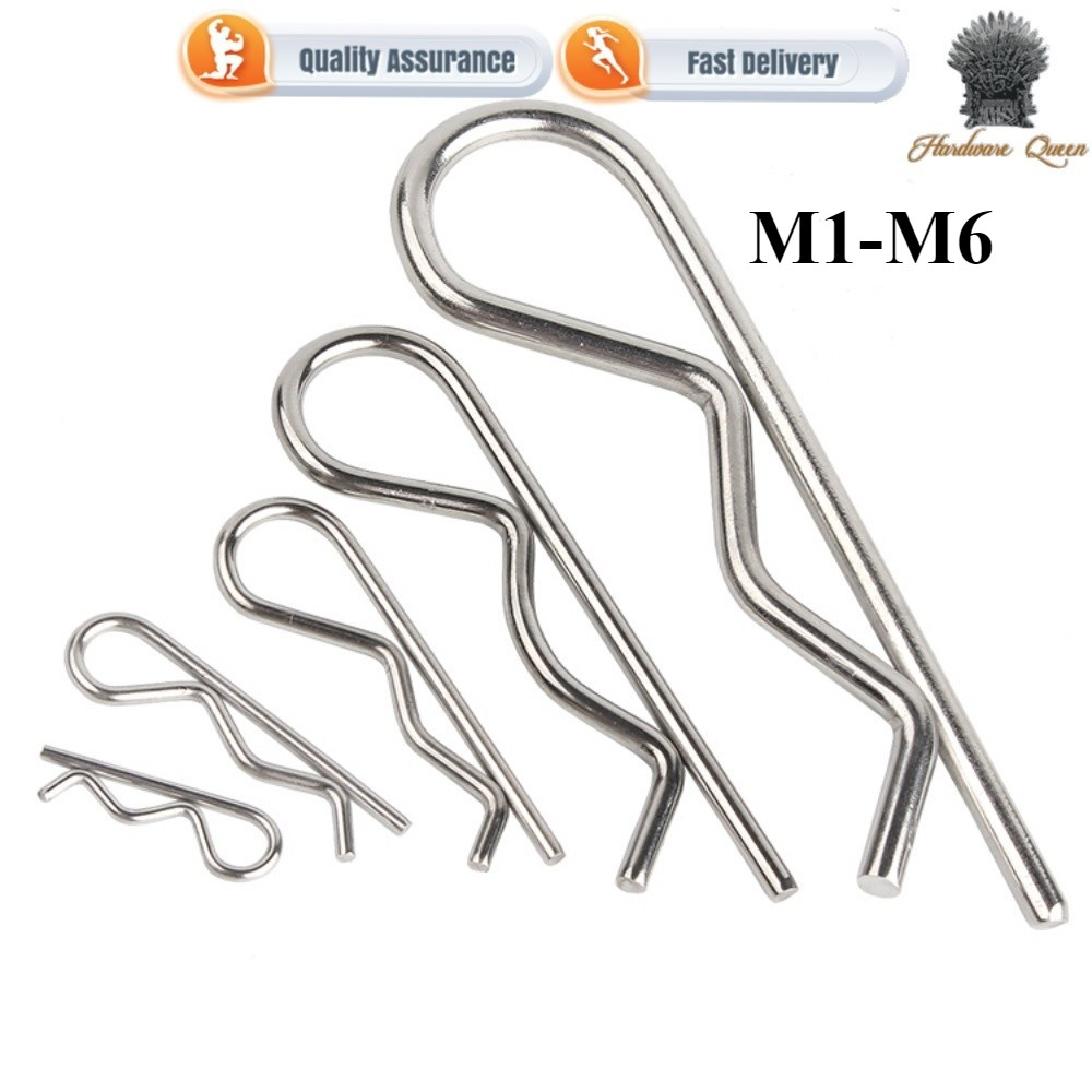 [Qo] Pin loại B M1-M6 Chốt chẻ chữ R,B inox 304 /Chốt chặn đầu chốt xẻ ...