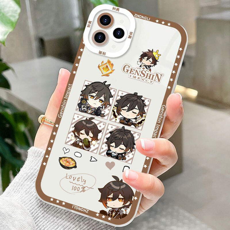 Ốp Lưng Genshin Impact Dễ Thương Cho VIVO Y7S Y02 Y15S Y35 Y11 Y12 Y16 Y17 Y20 Y20i Y33S Y21 Y21S Y31 Y19 Y76 Y51 Y33 Y50 Y30 Hoạt Hình Mắt Thiên Thần Beelzbul Raiden Ei Yae Miko Hu Tao Cover