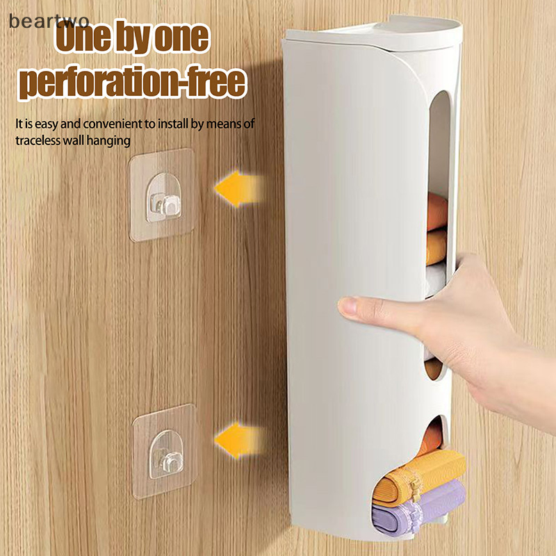 < Beartwo > Túi Nhựa Bảo Quản Tủ Quần Áo Treo Tường Tổ Chức Túi Đựng Rác Hộp Bảo Quản Nhà Bếp Túi Nhựa Phụ Kiện Nhà Bếp Đẹp