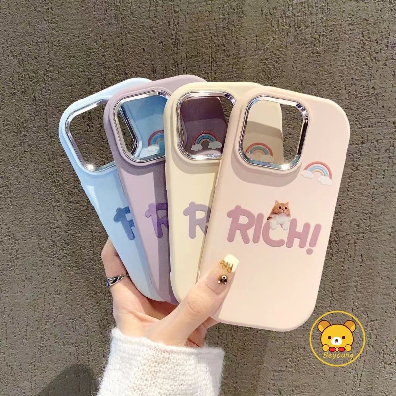 Ins Ốp Lưng Mèo Màu Cam Cầu Vồng Cho Samsung Galaxy A05 A05S A15 A25 A24 A54 A53 S24 S23 S22 Plus Ultra S23 FE S21 S21 S20 FE A13 A52 A52S A03S A02S Vỏ Mềm Màu Kẹo Vỏ Điện Thoại