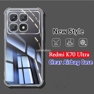 Ốp Lưng Cho Xiaomi Redmi K70 Ultra K70Ultra 5G Trong Suốt Túi Khí Mềm TPU Silicon Vỏ Điện Thoại Mềm Trong Suốt Chống Sốc Ốp Lưng Bảo Vệ Ống Kính Máy Ảnh Ốp Lưng