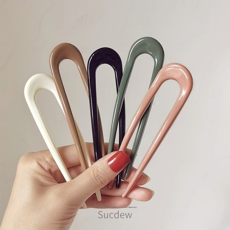 Lược chải tóc Hàn Quốc hình cầu, kẹp chữ U, kẹp tóc nữ hiện đại