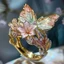 Nhẫn bướm JVSUB, Phụ kiện trang sức Quà tặng Nhẫn cổ điển, Đồ thủ công thời trang Trang trí ngón tay không phai màu
