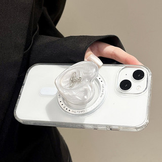 Màu 3d Tình Yêu Tròn Từ Tính Giá Đỡ Điện Thoại Cho IPhone 16 15 14 13 12 Pro Max 14 Plus Có Thể Gập Lại Pop Ring Grip Co Giãn Để Bàn Chân Đế p4