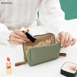 < Beartwo > Túi đựng đồ trang điểm dung tích lớn chống thấm nước Túi đựng đồ du lịch nhiều màu Túi đựng mỹ phẩm phân vùng Túi xách Túi môi đẹp