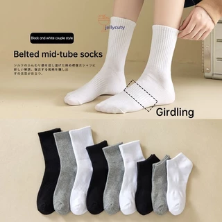 🍥jellycuty🍥 🧦Tất nam nữ bassic dễ phối đồ , tất vớ cotton co dãn bốn chiều thấm hút mô hôi chân