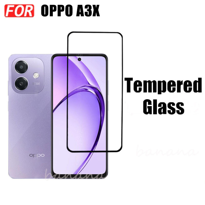 Phim Kính Cường Lực 3 TRONG 1 Oppo A3x Cho OPPO A3 Pro 5G A60 4G Full Cover Kính Bảo Vệ Màn Hình + Phim Ống Kính Máy Ảnh + Phim Mặt Sau