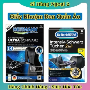 Giấy giặt đen, giấy nhuộm màu đen quần áo HEITMANN và Dr Beckmann - nội địa Đức chính hãng