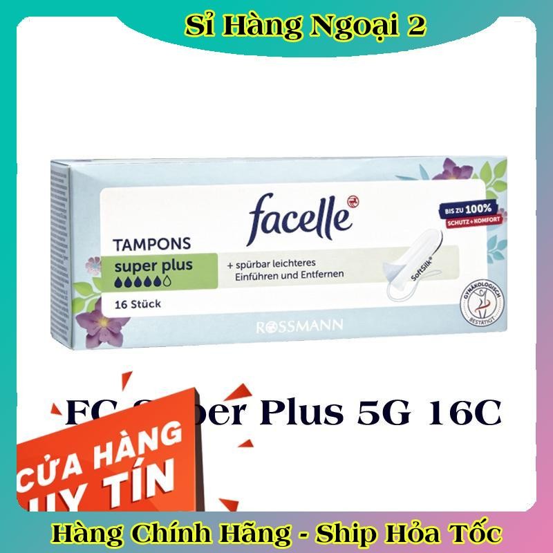 Tampon - Băng vệ sinh Tampon Facelle đầy đủ size chuẩn Đức -Date mới Đủ Bill